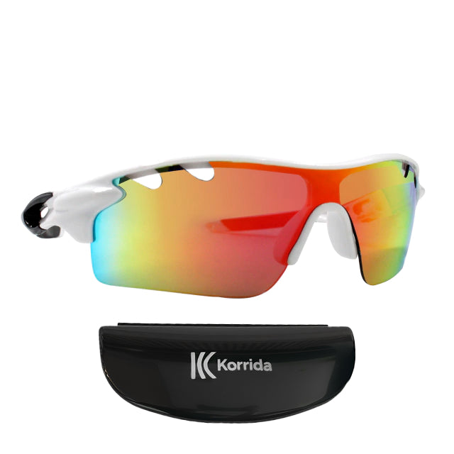 Óculos de Sol Horizon Branco c/ Fire Espelhado - Korrida