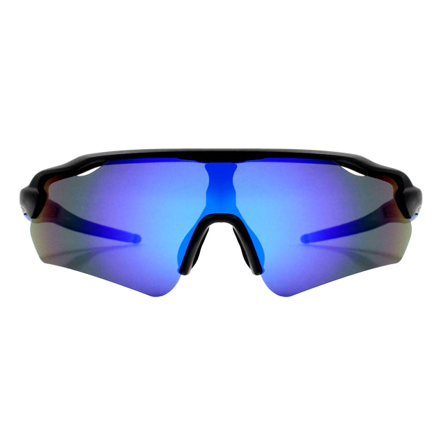 Óculos de sol New Vision Preto c/ Azul Espelhado (Unissex)